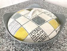 MIDWINTER "CHEQUERS" by Terence Conran 1957 ~ Fashion Shape VEGETABLE TUREEN