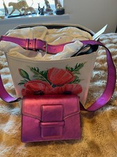 JIGSAW Ada Western Metallic Leather Crossbody Leather Crossbody Bag RRP £175