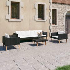 Garden Furniture Set Black