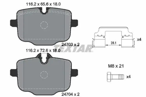 Brake pads 2470303 textar for - 2470303,