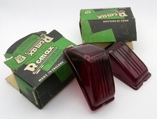 Vintage Pair of Remax LG64 Ruby Tail Lamp Lens for Hillman Minx 1948 - 51