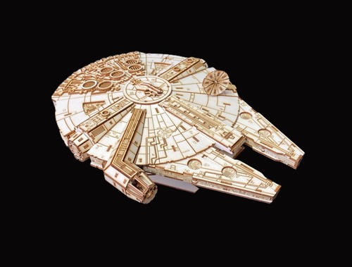 Laser cut wooden millennium - laser,