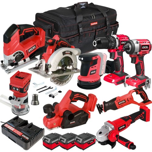 Excel 18v piece combo tool - 9,
