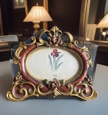 Ashleigh Manor  Art Nouveau Style  Enamel Frame Gold Tone For  3" X 2” Photo