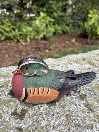Wooden painted duck drake - duck,