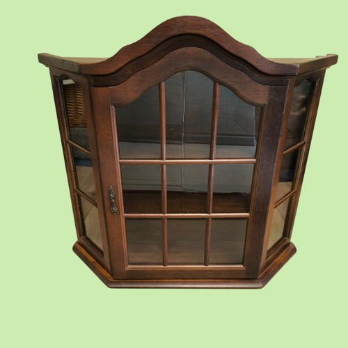 Vintage wood curio display - wood,
