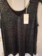 Silver and Black  Top Size