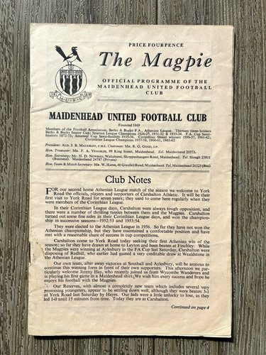 Maidenhead united carshalton - v,
