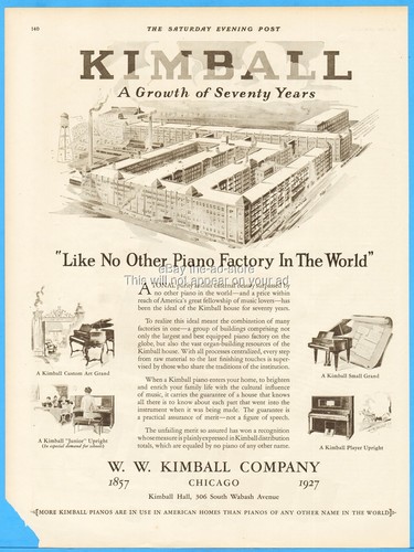 1927 kimball ad - 1927,