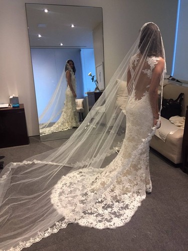 Layer bridal mantilla veil - 1,