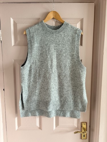 Grey knitted tank top - grey,