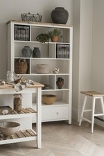 White wooden room divider