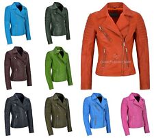 Ladies Real Leather Jackets Fashion Designer Casual Soft Biker Style 9334