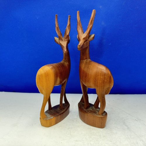 Carved wooden antelope - carved, gazelle