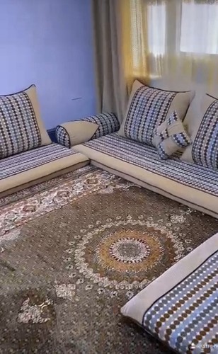 Curtain with matching cushion - with,