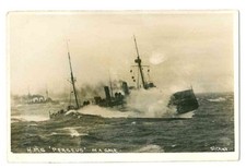 HMS PERSEUS - ROYAL NAVY  CRUISER - IN A GALE