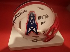 Billy "White Shoes" Johnson Signed Oilers Mini Helmet W/NFL TOP 100 JSA WC214179