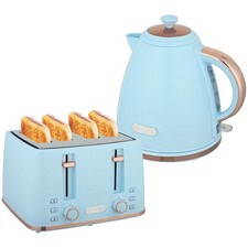 Blue Kettle 4 Slice Toaster