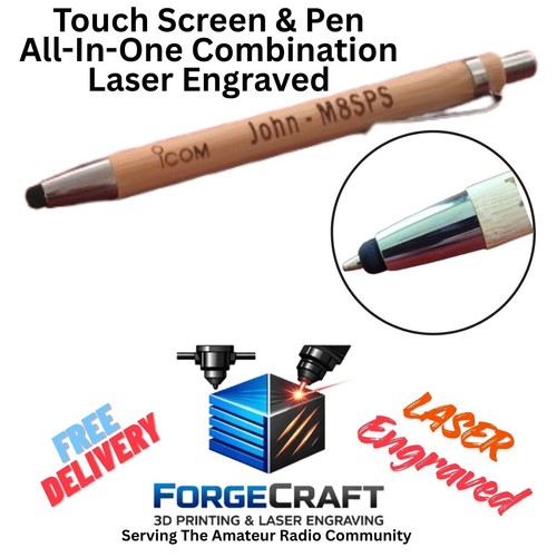 Laser engraved icom - laser,