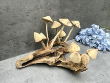 Hand carved wooden mushroom - hand,