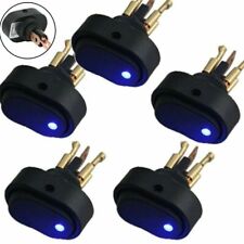 New 5PCS 12V 30Amp 30A Heavy Duty Blue LED OFF/ON Rocker Toggle Switch Car Boat