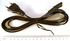 Volex Euro 2 Pin Power Lead to Figure of 8 Connector 2.5A 250V 1.8M OM1251