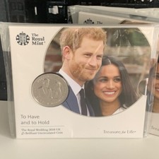 Prince Harry Meghan Markle Wedding Coin 2018 £5 Brilliant Royal Mint Sealed 