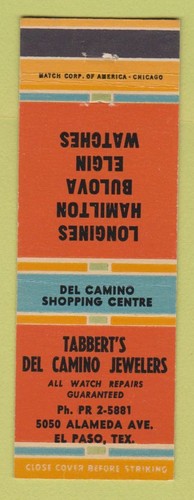 Matchbook cover tabbert s - matchbook, tabbert's
