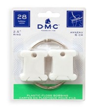 28x DMC Plastic Bobbins & Ring