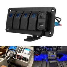 4 Gang 12V/24V Blue LED Light