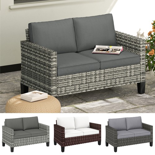 Seater rattan garden sofa - 2,