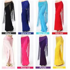 Belly Dance Costume Sequins Long Tassel Belt Hip Scarf Wrap 8 Colors