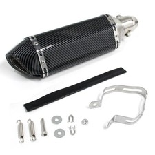 51mm Universal Motorcycle Exhaust Muffler Pipe w/ Removable DB Killer
