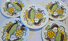 5 x Vintage Biltons Finewhite Ironstone Vegetable Pattern Side Plates Bold Fab