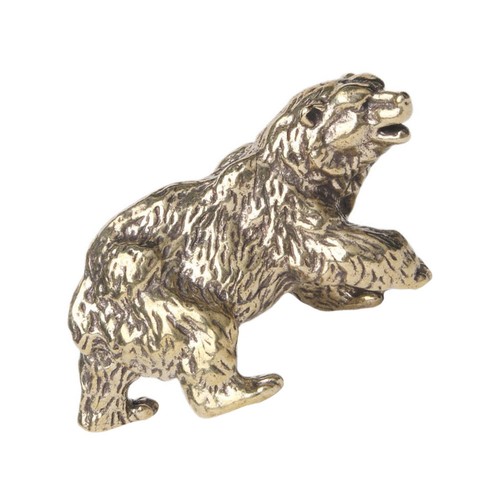 Golden brass polar bear - golden,