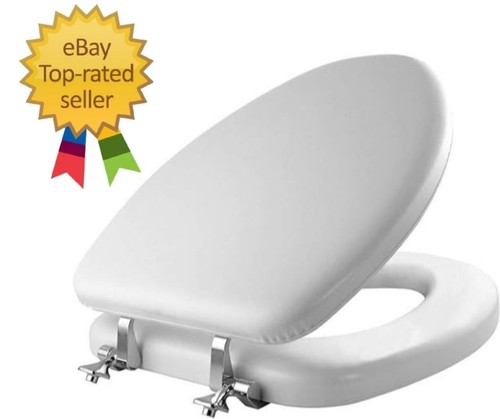 Padded toilet seat with chrome - padded,