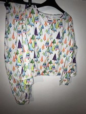 Ladies Next Festivejersey Pyjamas Size L 16-18