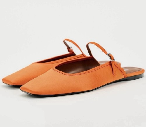 Zara women orange ballet - zara,