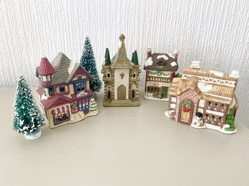 Ceramic christmas scene - ceramic,