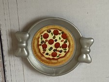 Barbie Dream House Accessories Clip In Pizza Plate Party Food (A8)
