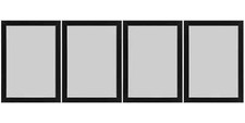4x IKEA Decorative FISKBO Frame, 21x30 cm Poster Frame & Document Frame Black
