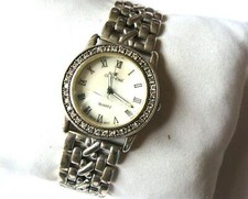 Pre-owned: Oscar Emil Ladies Neptune Crystal Watch. Silver. White MOP dial. 859