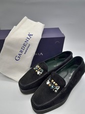 Gardenia Black Suede Slip On