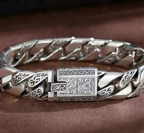 Solid bracelet cuban retro - solid,