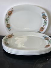 JAJ Carnaby Oval Steak Plates 660 Pattern X 6 Vintage Rare