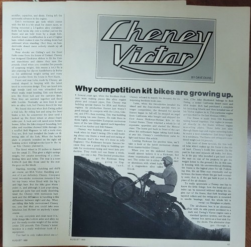 1969 cheney bsa victor - cheney,