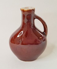 Vtg Dolfi France miniature Cherry Brandy decanter bottle 3cl H3in treacle glaze