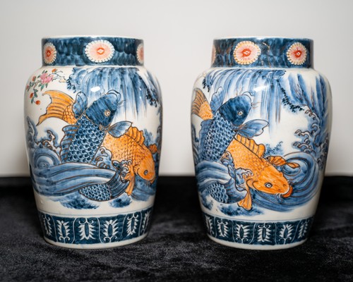 Pair japanese imari meiji - japanese,