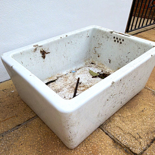White ceramic rectangular - ceramic,