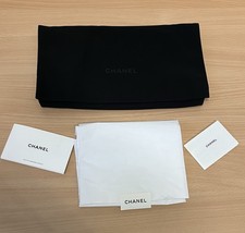 CHANEL New Genuine Velvet Dust bag / Pouch Black 31cm * 18cm
